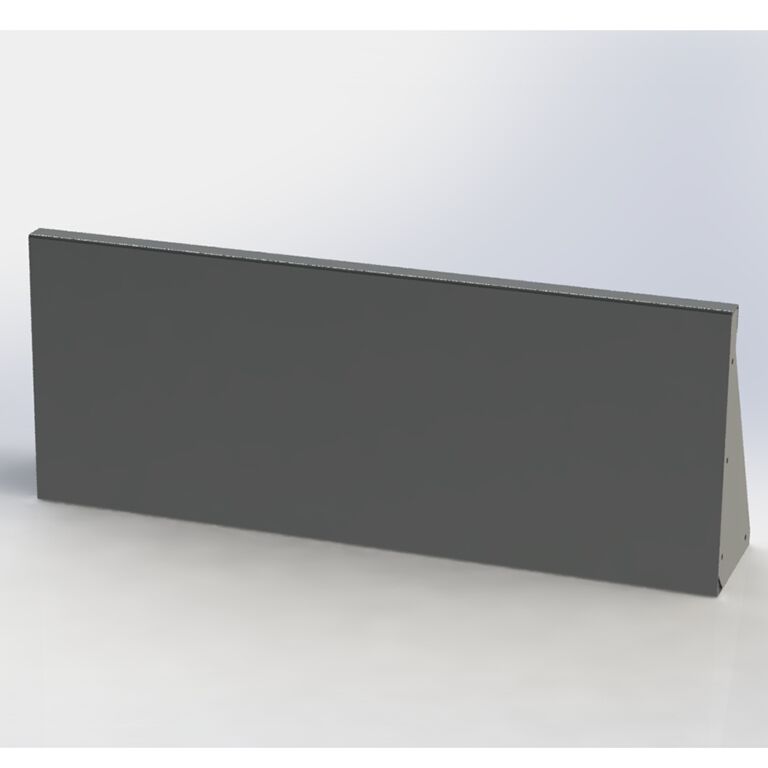 Pulverlackerad stål stödmur rak 100 cm (höjd 40 cm)