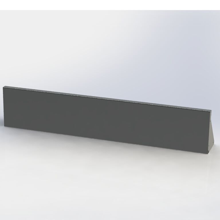 Pulverlackerad stål stödmur rak 150 cm (höjd 30 cm)
