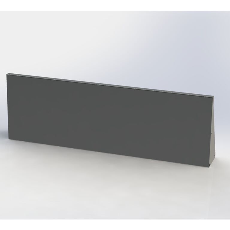 Pulverlackerad stål stödmur rak 150 cm (höjd 50 cm)