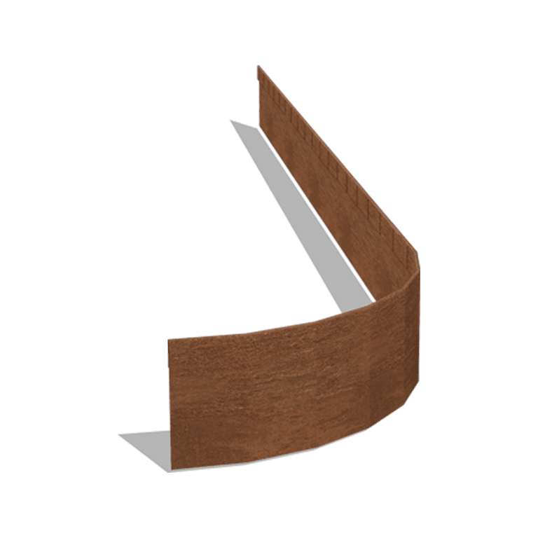 Trädgårdskant tillplanad cortenstål FLEX 13 cm (längd 150 cm)