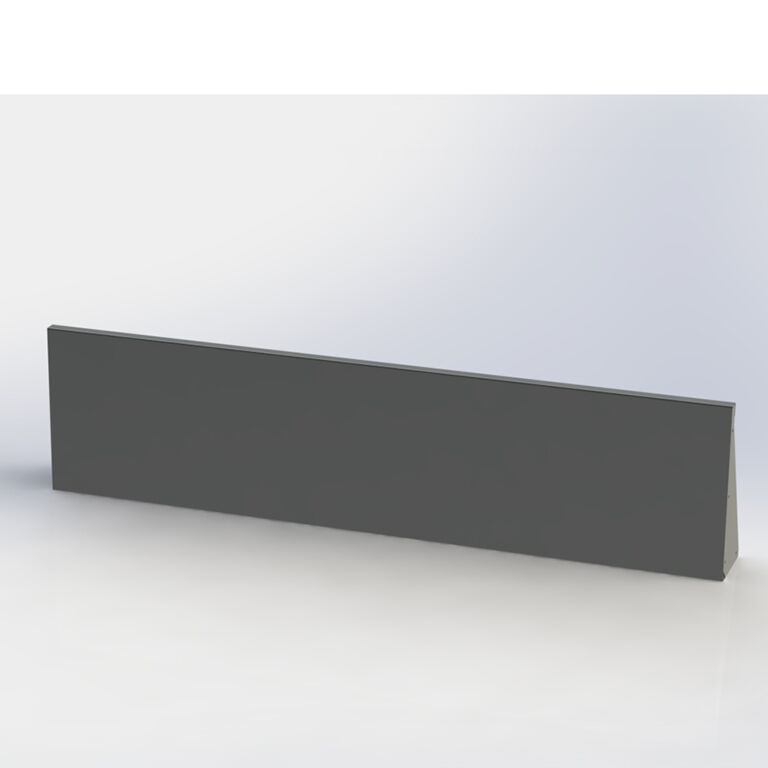 Pulverlackerad stål stödmur rak 200 cm (höjd 40 cm)