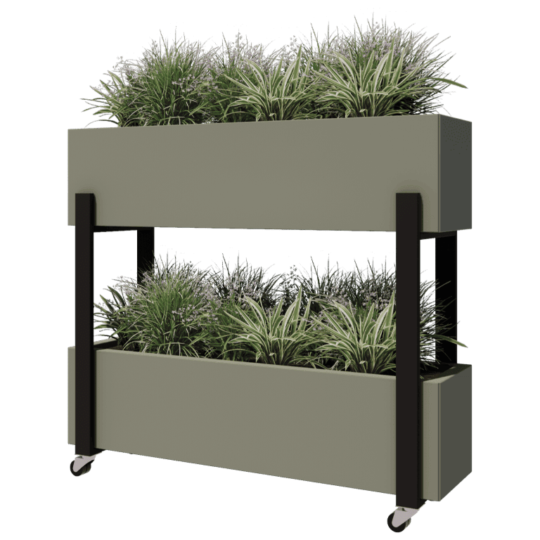 Svart vertikala krukor 80 cm
