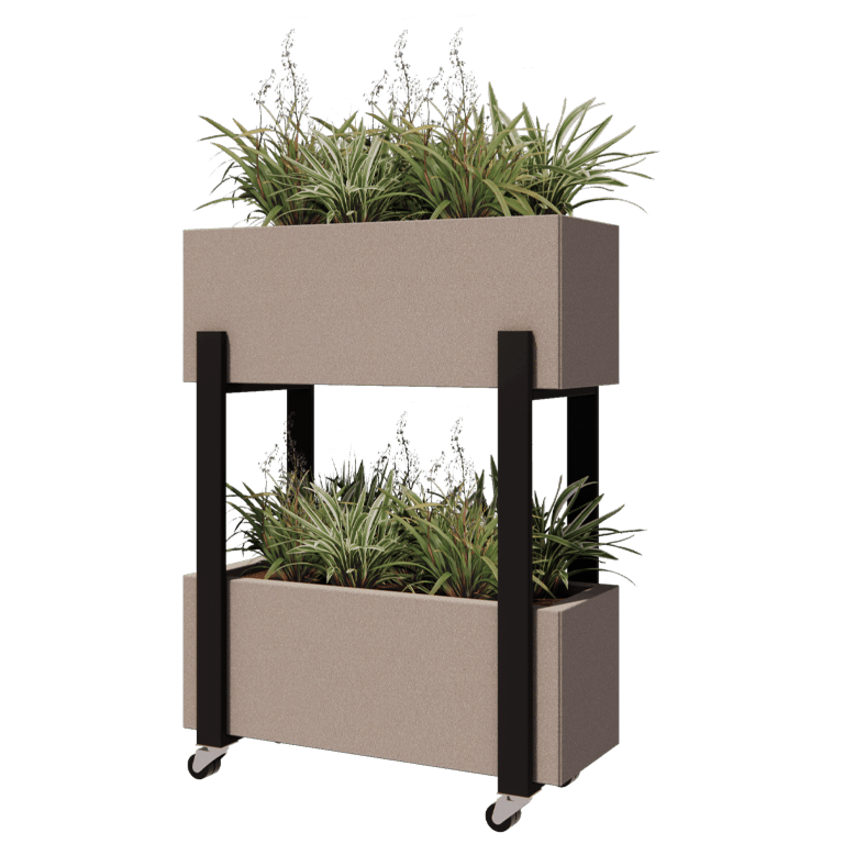 Svart vertikala krukor 80 cm