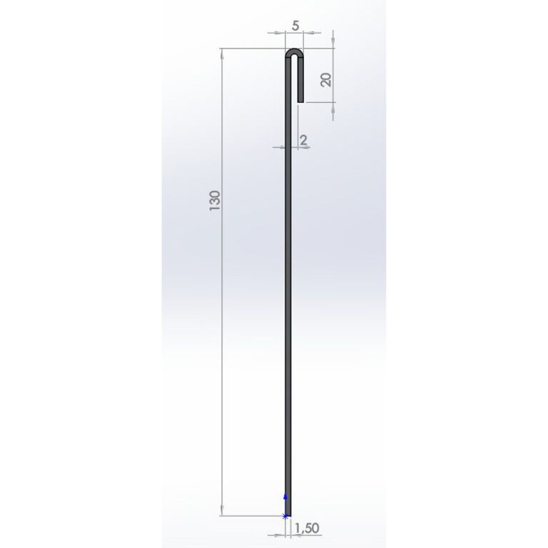 Trädgårdskant tillplanad cortenstål 13 cm (längd 150 cm)