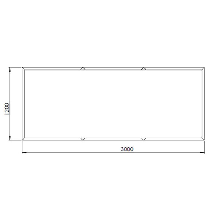 Kruka i cortenstål Texas xxl 300 x 120 cm