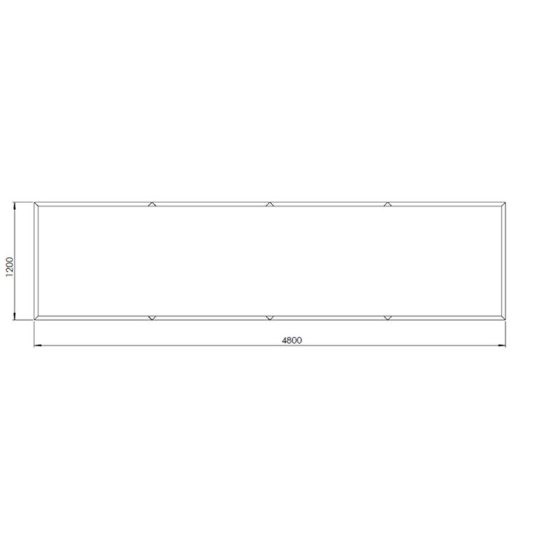 Kruka i cortenstål Texas xxl 480 x 120 cm
