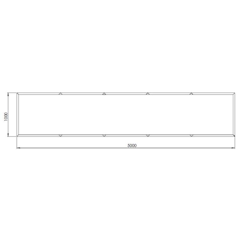 Kruka i cortenstål Texas xxl 500 x 100 cm