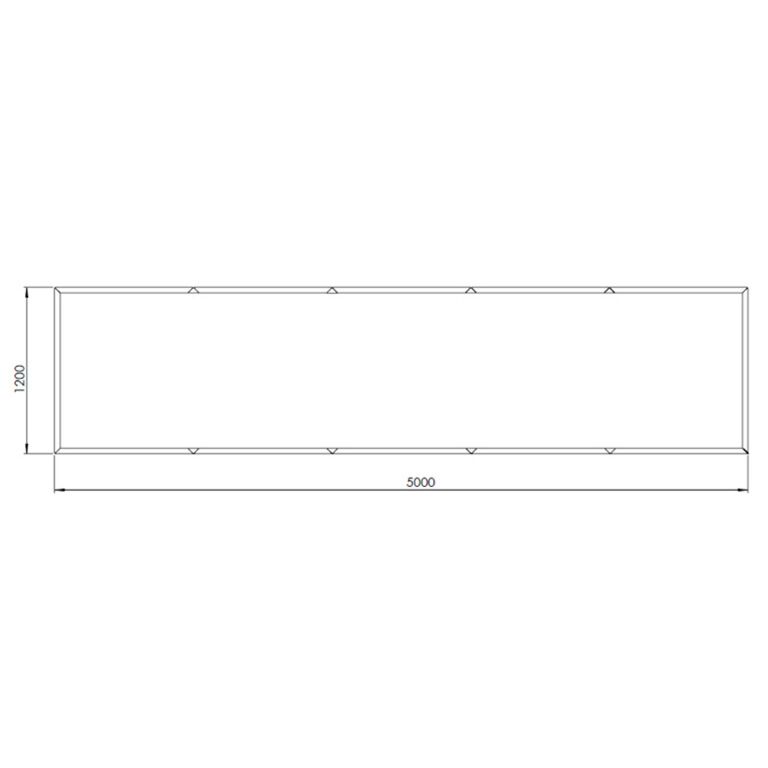 Kruka i cortenstål Texas xxl 500 x 120 cm
