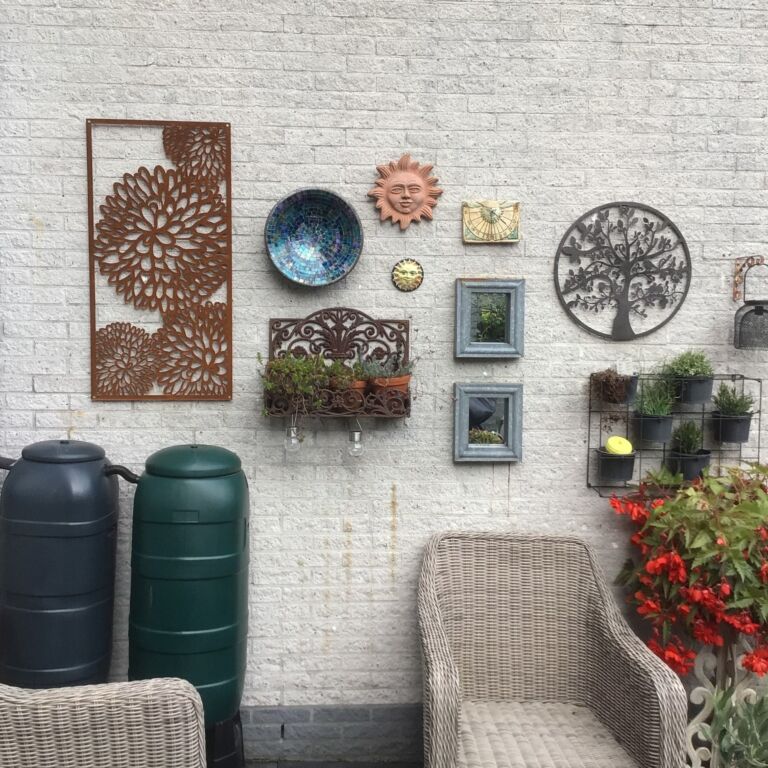Blomma Väggdekoration av cortenstål 2.0