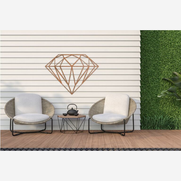 Diamant Väggdekoration av Corten-stål *OP=OP