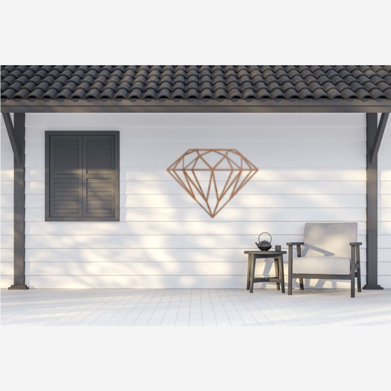 Diamant Väggdekoration av Corten-stål *OP=OP