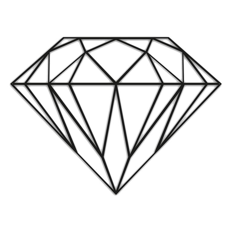 Diamant Väggdekoration av metall *OP=OP