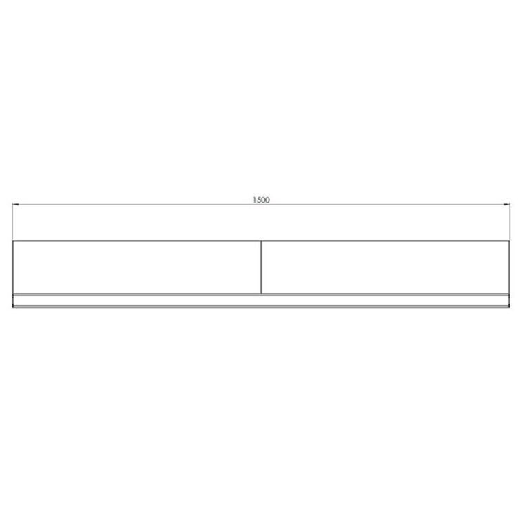 Pulverlackerad stål stödmur rak 150 cm (höjd 30 cm)