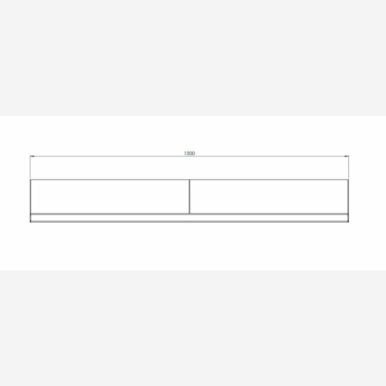 Pulverlackerad stål stödmur rak 150 cm (höjd 60 cm)