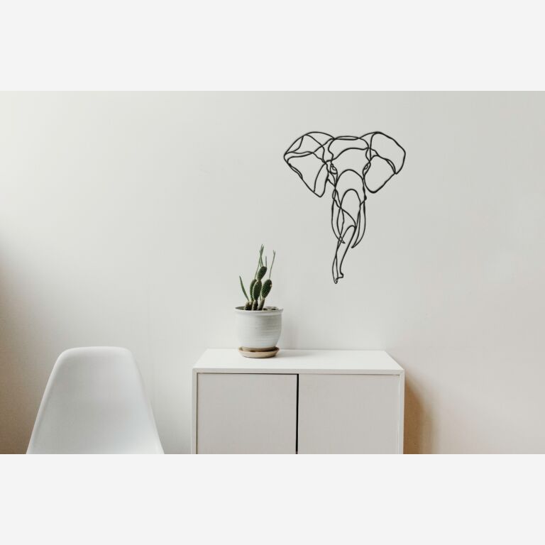 Elefant Väggdekoration i metall 1.0