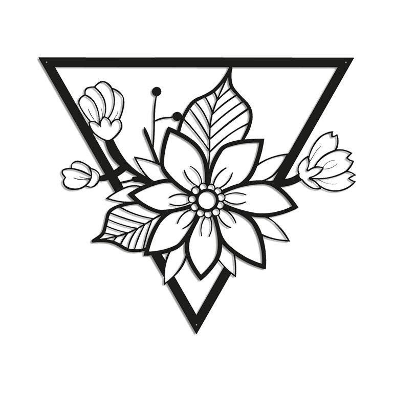 Blomma Väggdekoration i metall 1.0