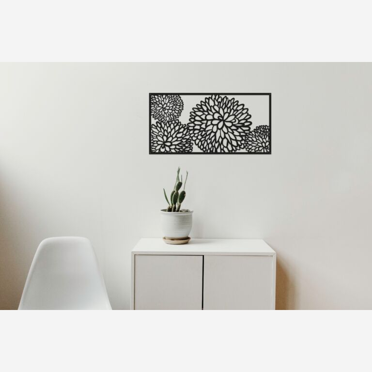 Blomma Väggdekoration i metall 2.0