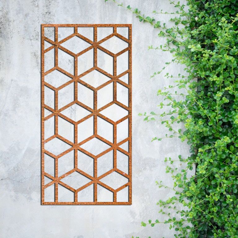 Geometriska figurer Väggdekoration av cortenstål 2.0