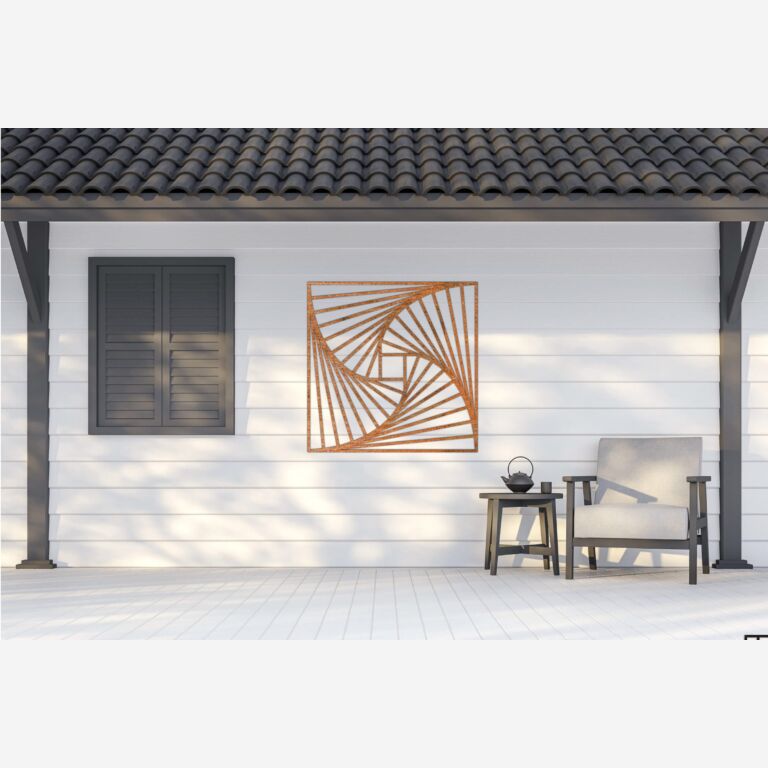 Geometriska figurer Väggdekoration av cortenstål 3.0