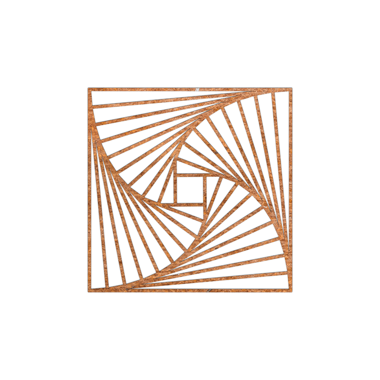 Geometriska figurer Väggdekoration av cortenstål 3.0