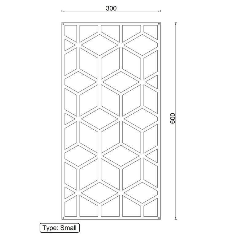 Geometriska figurer Väggdekoration av cortenstål 2.0