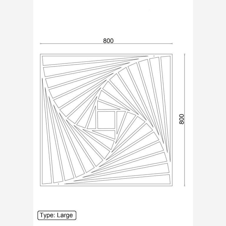 Geometriska figurer Väggdekoration av cortenstål 3.0