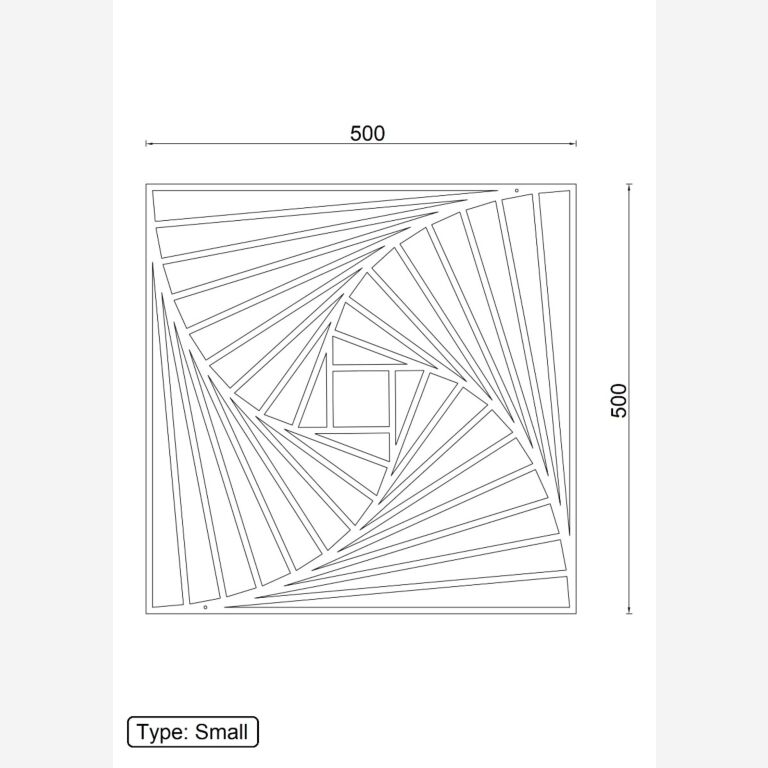 Geometriska figurer Väggdekoration av cortenstål 3.0