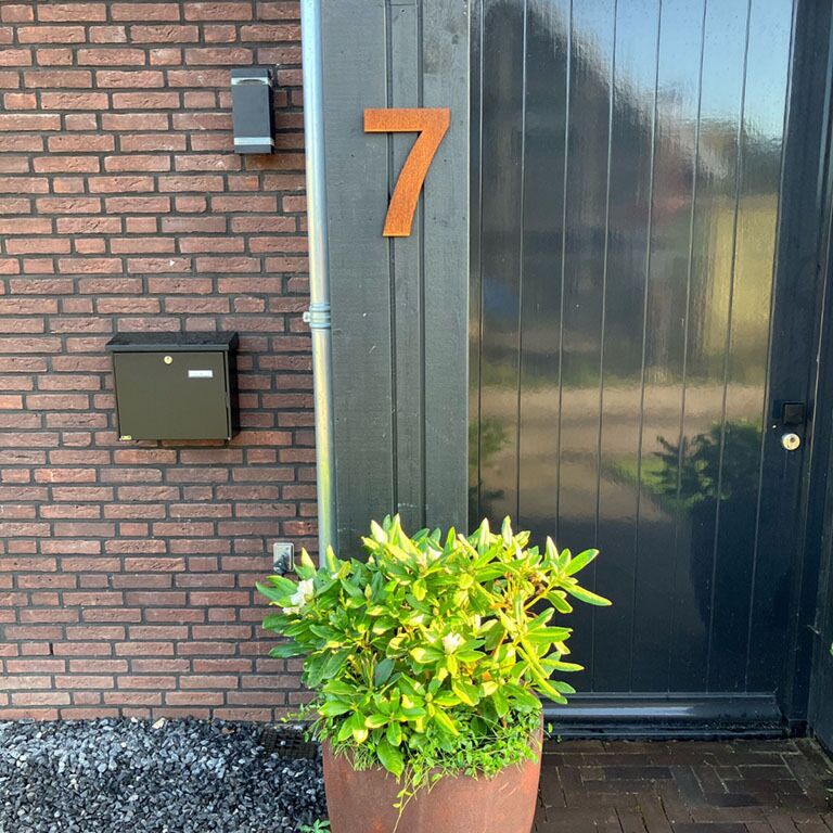 Cortenstål husnummer 7 - 30 cm