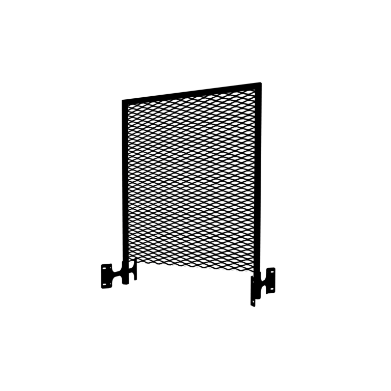 Svart spaljé för klätterväxter 100 x 50 cm