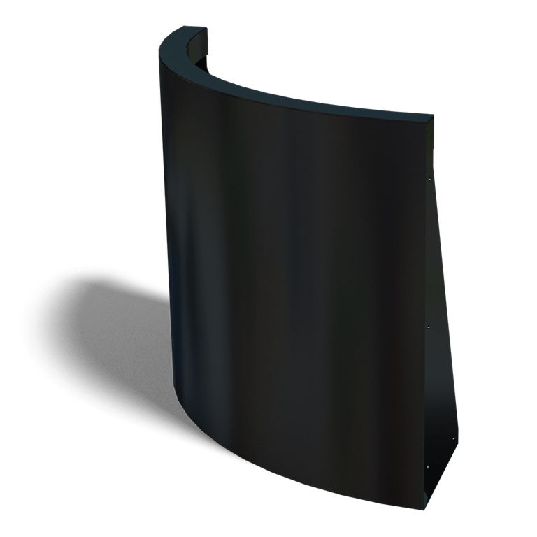 Pulverlackerad stål stödmur ytterböj 50 x 50 cm (höjd 50 cm)