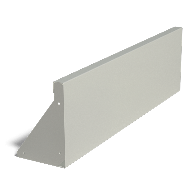Pulverlackerad stål stödmur rak 100 cm (höjd 30 cm)