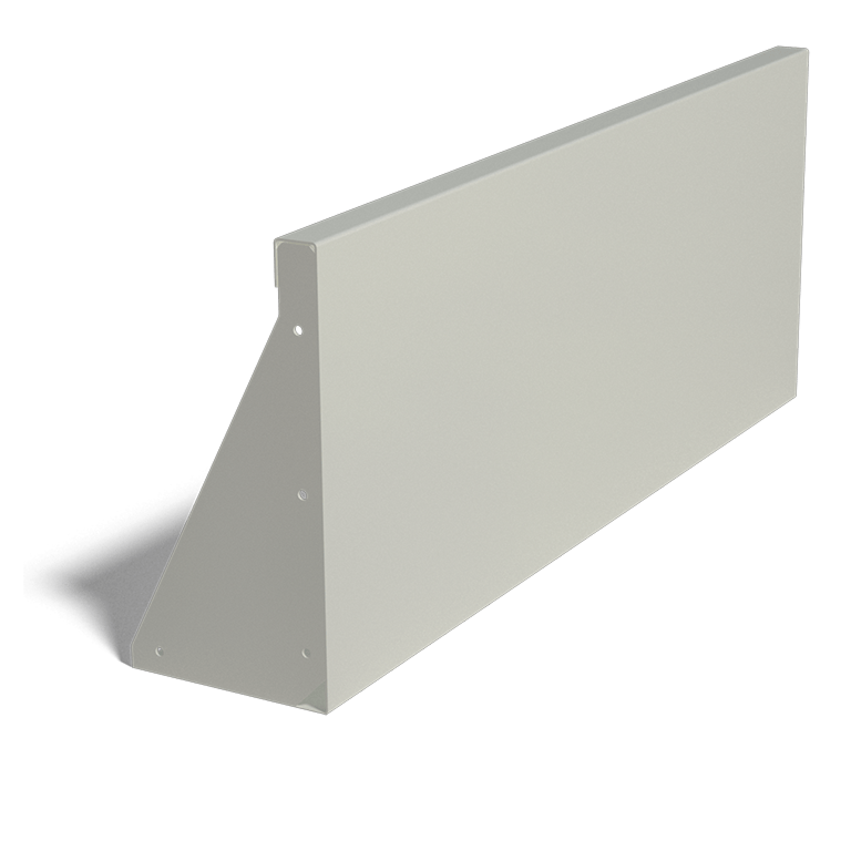Pulverlackerad stål stödmur rak 100 cm (höjd 40 cm)