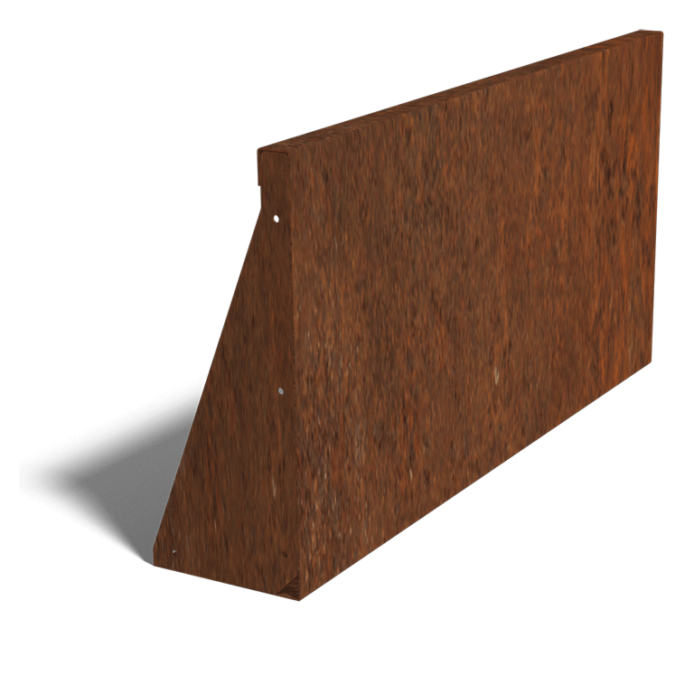 Cortenstål stödmur rak 100 cm (höjd 50 cm)