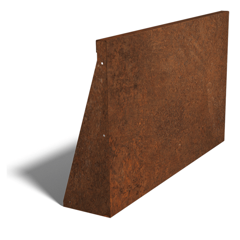 Cortenstål stödmur rak 100 cm (höjd 60 cm)