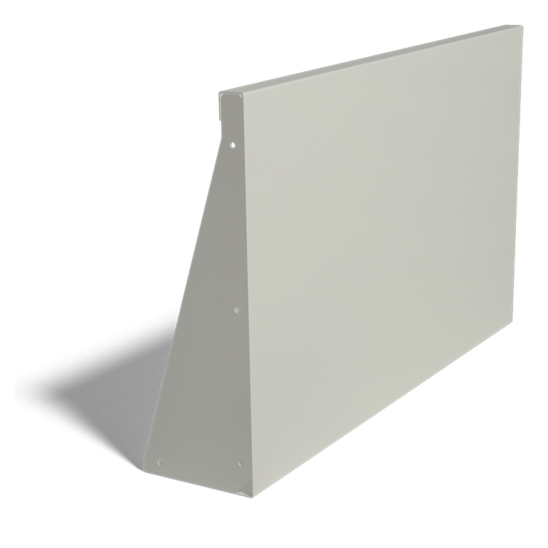 Pulverlackerad stål stödmur rak 100 cm (höjd 60 cm)