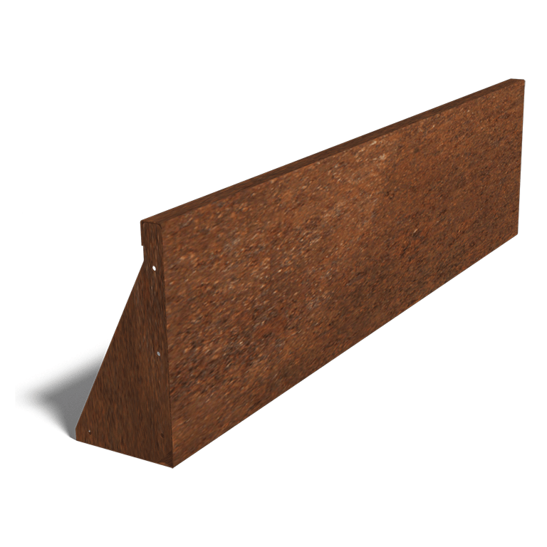 Cortenstål stödmur rak 100 cm (höjd 40 cm)