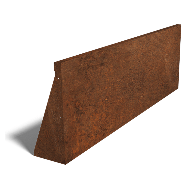 Cortenstål stödmur rak 150 cm (höjd 50 cm)