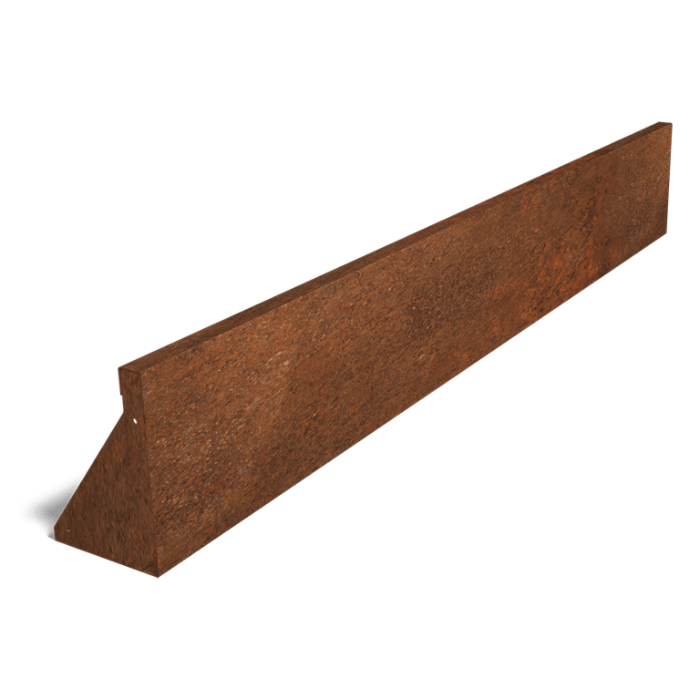 Cortenstål stödmur rak 200 cm (höjd 30 cm)