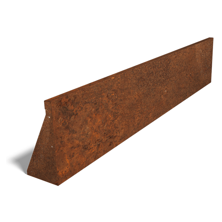 Cortenstål stödmur rak 200 cm (höjd 40 cm)