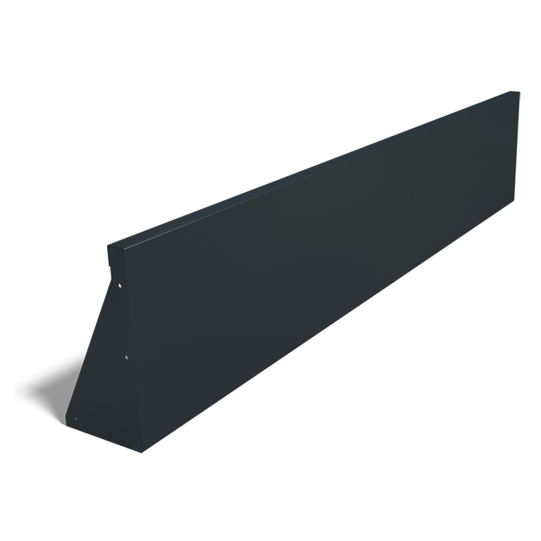 Pulverlackerad stål stödmur rak 200 cm (höjd 40 cm)