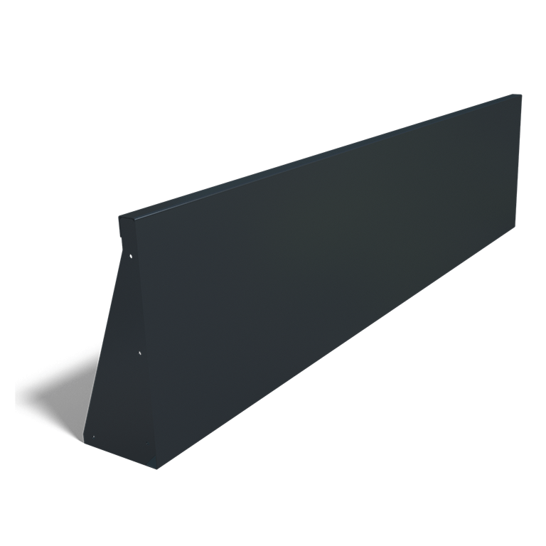 Pulverlackerad stål stödmur rak 200 cm (höjd 50 cm)