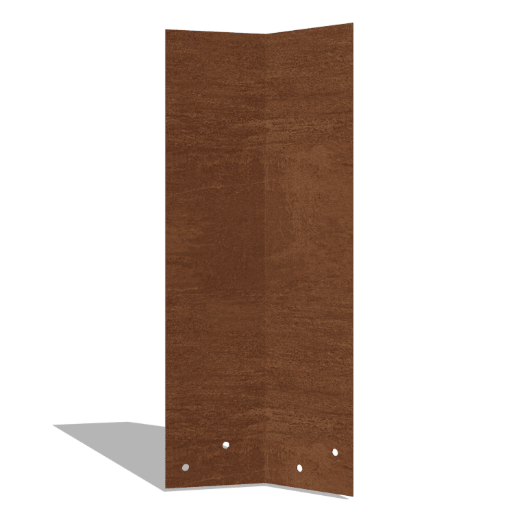 Kopplingsbeslag cortenstål 45º hög XL 45 cm