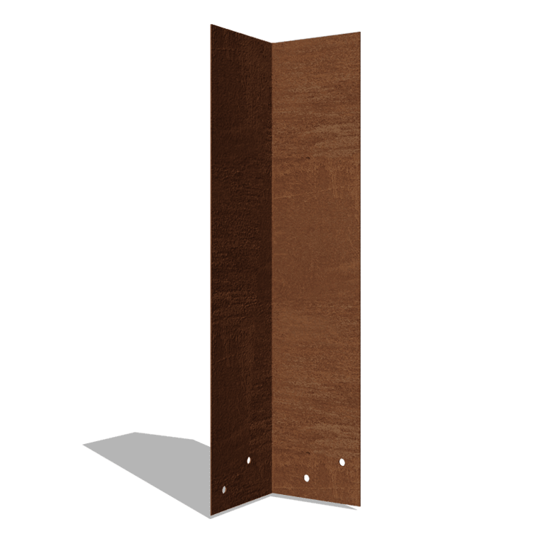 Kopplingsbeslag cortenstål 90º hög XL 45 cm