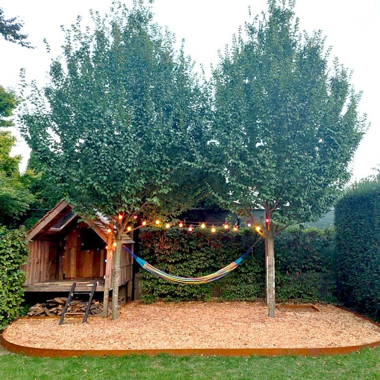 Trädgårdskant rak cortenstål 25 cm (längd 240 cm)
