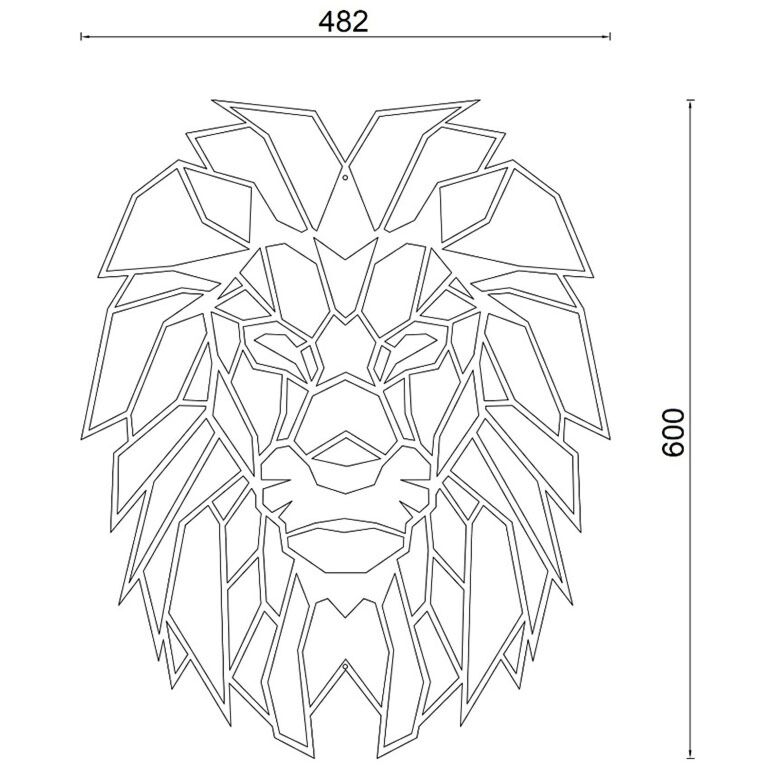 Lejon Väggdekoration i metall 1.0