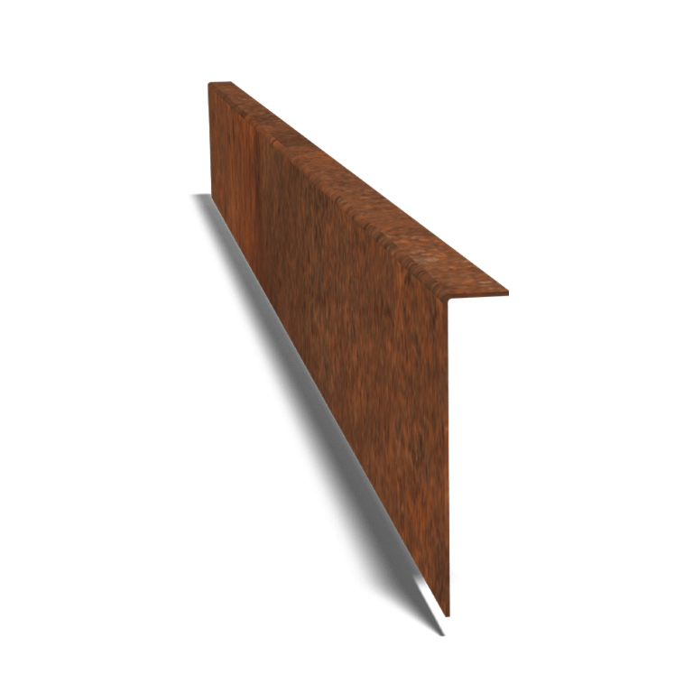 Trädgårdskant i vinkel cortenstål 12 cm (längd 150 cm)
