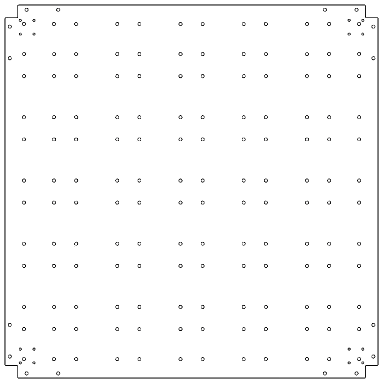 Bottenplatta galvaniserat stål 120 x 120 cm