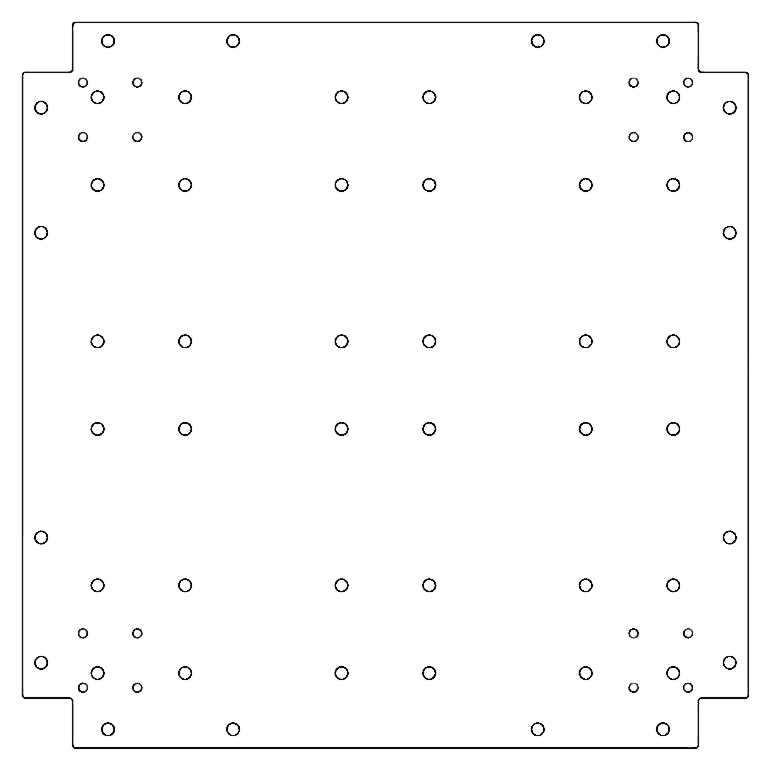 Bottenplatta galvaniserat stål 60 x 60 cm