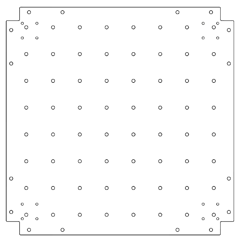 Bottenplatta galvaniserat stål 70 x 70 cm