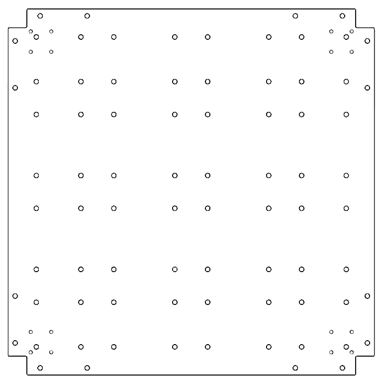 Bottenplatta galvaniserat stål 80 x 80 cm